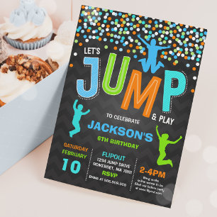 Jump Invitation Anniversaire Jump Trampoline Party