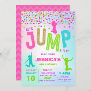 Jump Invitation Anniversaire Jump Trampoline Party