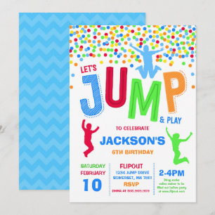 Jump Invitation Anniversaire Jump Trampoline Party