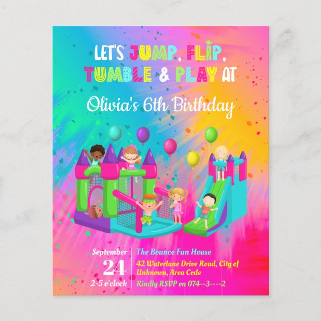 Jump Trampoline Bounce House Enfant Invitation d'a (Devant)