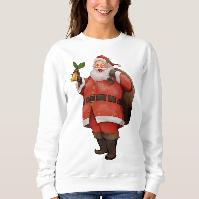 Jumper Sweatshirt de Noël Père Noël (Devant)