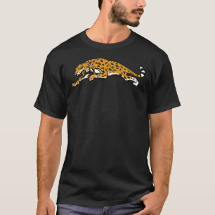 Jumping Cheetah Design T-shirt classique