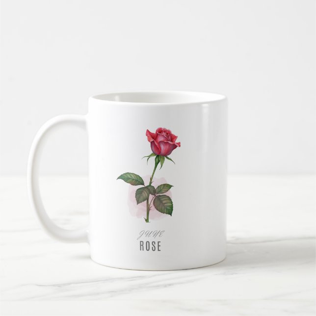 June Violet Birth Flower Mugs Watercolor (Gauche)