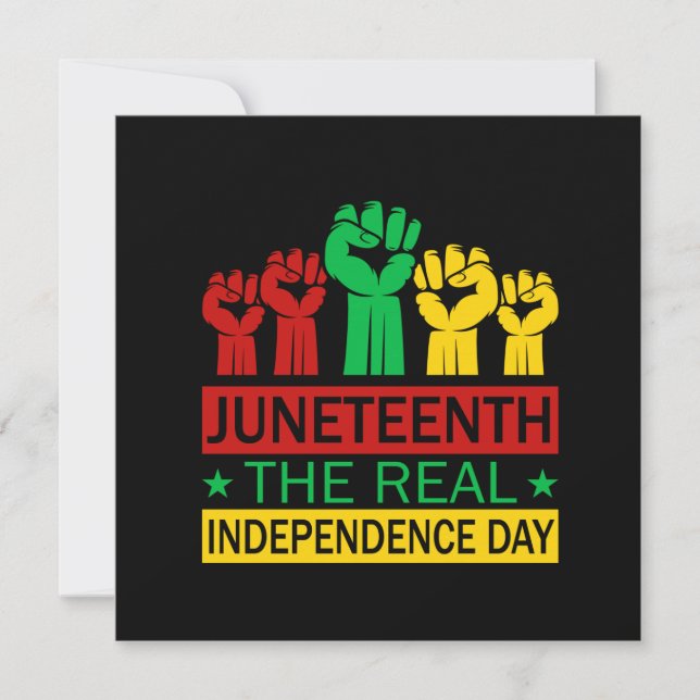 Juneteenth Word Art Pan Africa Colors Square  (Devant)