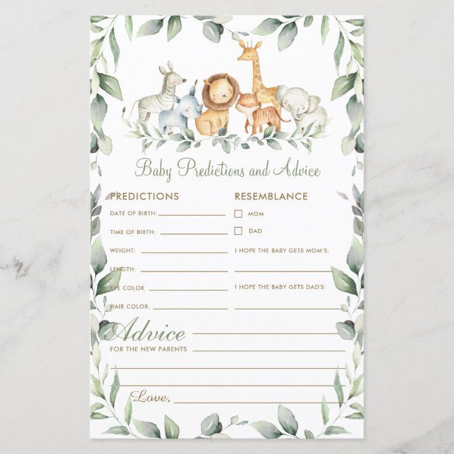 Jungle Animal Green Prédictions et conseils pour b (Devant)