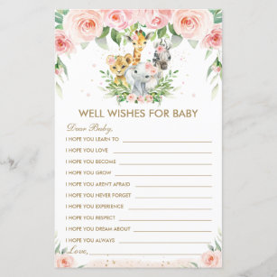 Jungle Animaux Floral Wives for Baby Card