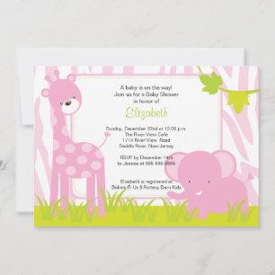 Jungle Animaux Safari Baby shower Invitation