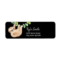 Jungle Animaux Sloth Étiquettes de adresse personn