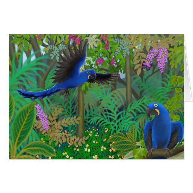 Jungle d'ara de jacinthe (Devant horizontal)