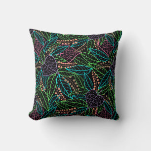 jungle de coussin feuille coloré et brillant