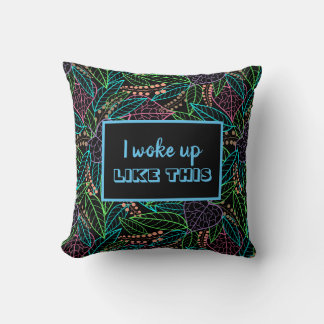 jungle de coussin feuille coloré et brillant