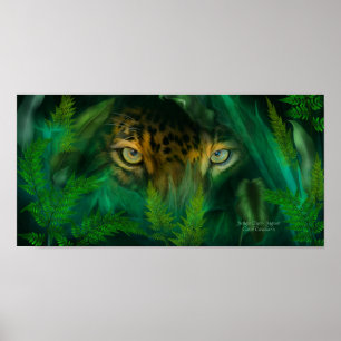 Jungle Eyes - Poster d'art Jaguar / Imprimer