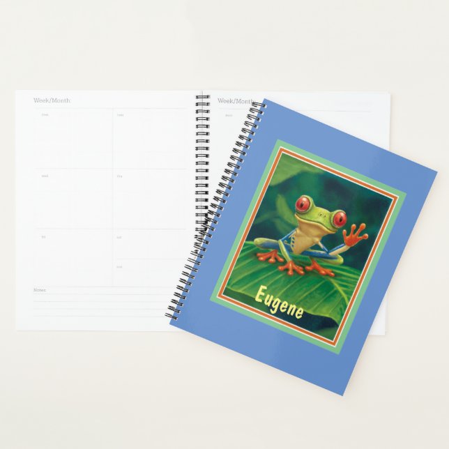 Jungle Faune Red Eyed Tree Frog Planificateur (Devant avec enveloppe)