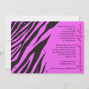 JUNGLE FEVER Bat Bar Mitzvah Invitation rose