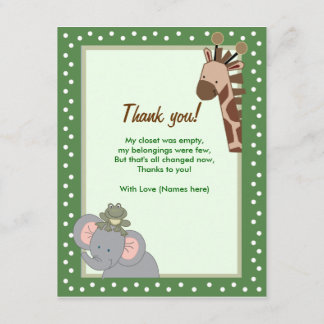 Jungle Fun Baby shower Merci notes