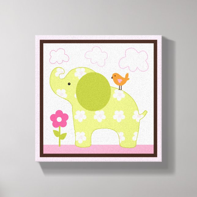 Jungle Jill Elephant Girls Animaux Toile Imprimer (Recto)