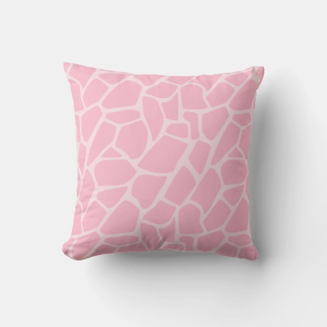 Jungle Jill Giraffe Motif rose Coussin décoratif (Recto)