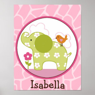 Jungle Jill /Girl Elephant Poster d'art personnali