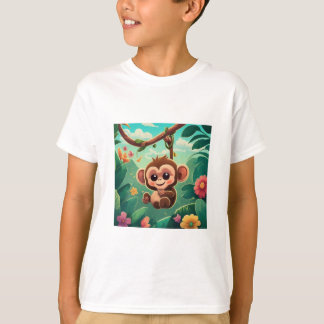 "Jungle Joy : Collectio T-Shirt de singe de bébé j