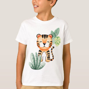 Jungle Joy : Happy Tiger Kids T-Shirt
