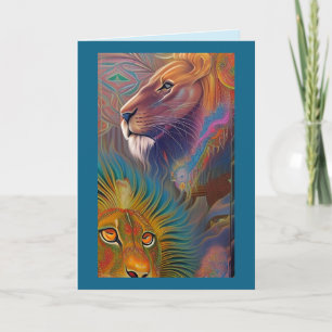 jungle lions carte de voeux