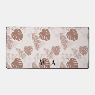 Jungle Monstera Mocha Mousse Beige Preppy Monogram