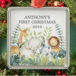 Jungle Photo Boys Le premier ornement de Noël du b