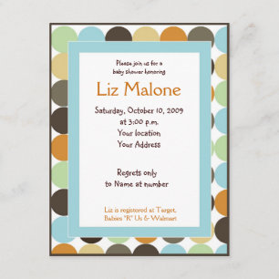 Jungle Roi Lion Dot Baby douche Invitations