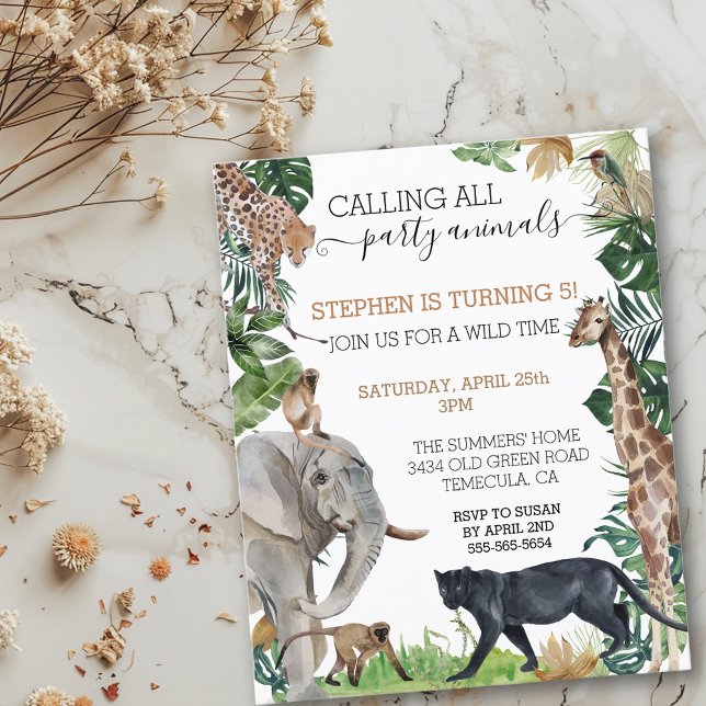 Jungle Safari appeler la fête Animaux Panther (Créateur téléchargé)