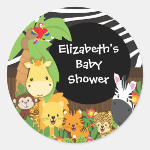 Jungle Safari Baby Animaux Stickers Baby shower