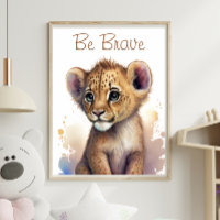 Jungle Safari bébé Poster de animal Lion
