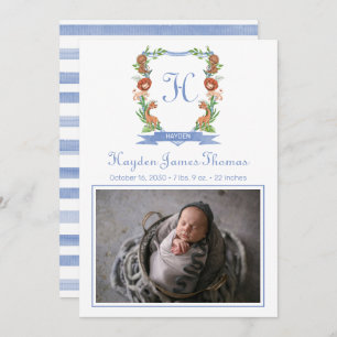 Jungle Safari Crest Faire-part de naissance