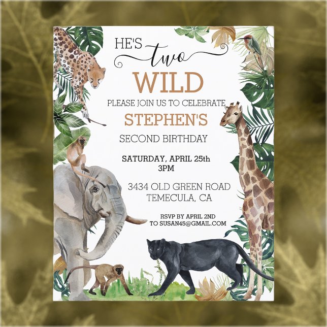 Jungle Safari deux Wild Birthday Black Panther (Créateur téléchargé)