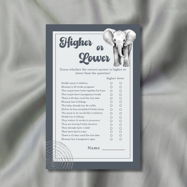 Jungle Safari Elephant Baby shower supérieur ou in (Créateur téléchargé)