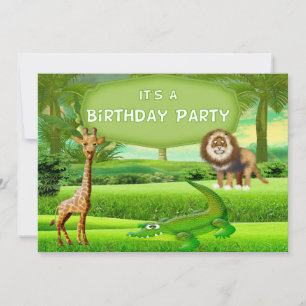 Jungle Safari Invitation Anniversaire