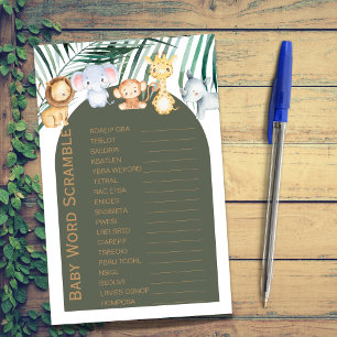 Jungle Safari Thème Baby Word Scramble Jeu