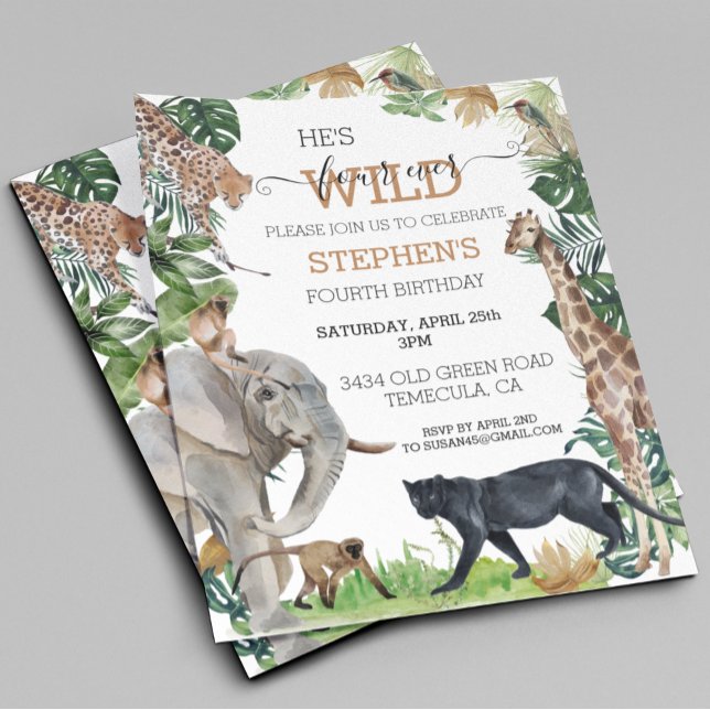 Jungle Safari Wild Quatre Anniversaire Black Panth (Créateur téléchargé)