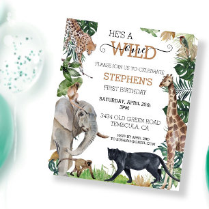 Jungle Safari Wild Un Anniversaire Black Panther