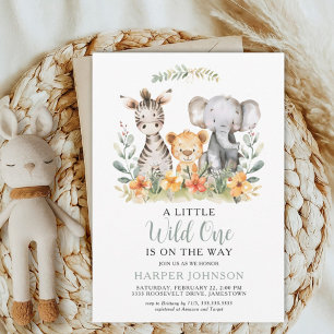 Jungle Safari Wild Un Baby shower Invitation
