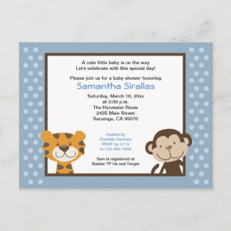 Jungle Tales Jungle Safari Baby shower Carte posta