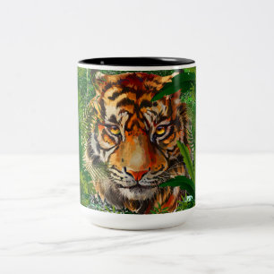 Jungle Tiger café Mug   Coupe d'art de tigre color
