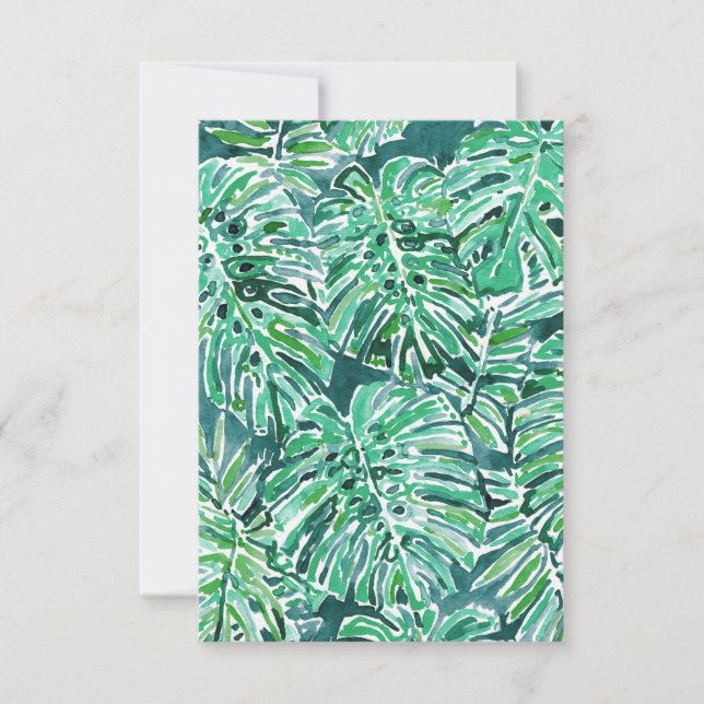 JUNGLE VIBES Green Tropical Monstera Motif (Devant)