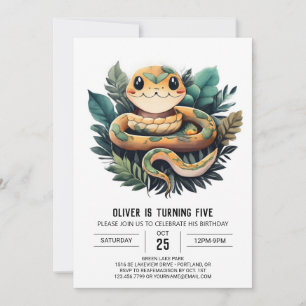 Jungle Viper Slither Invitation Anniversaire