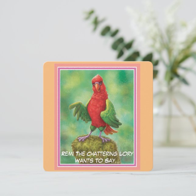 Jungle Whispers Of Encouragement Series Carte Plat (Debout devant)