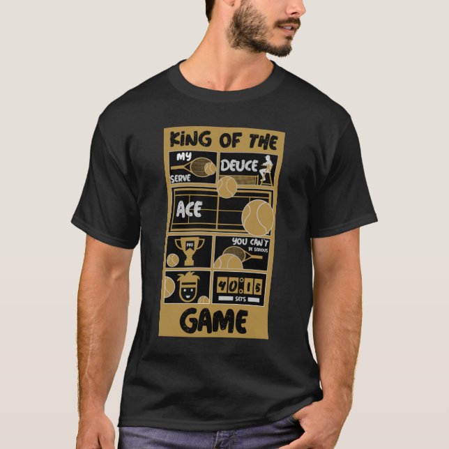 Junior Boys Tennis King Of The Game T-Shirt (Devant)