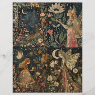 Junk Journal Couverture de la forêt fées