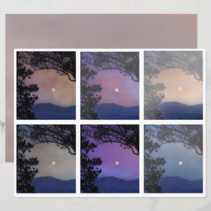 Junk Journal Féerie Ciel Lune Arbres Imaginaire 7-