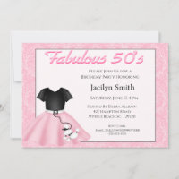 Jupe de caniche Invitations de fête d'anniversaire