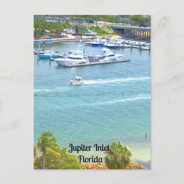 Jupiter Inlet, Floride sur une carte postale (Devant)