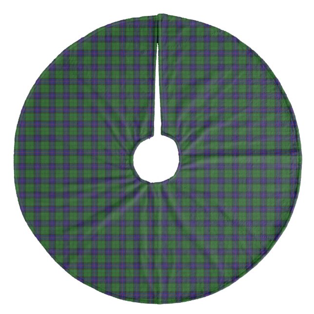 Jupon De Sapin En Molleton Armstrong tartan bleu et vert plaid (Devant)